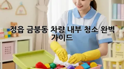 정읍 금붕동 차량 내부 청소 완벽 가이드